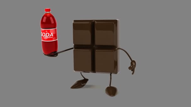 Soda de retención de chocolate — Vídeo de stock
