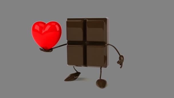 Corazón celebración de chocolate — Vídeo de stock