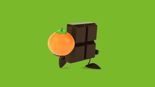 Chokladkaka med apelsin — Stockvideo