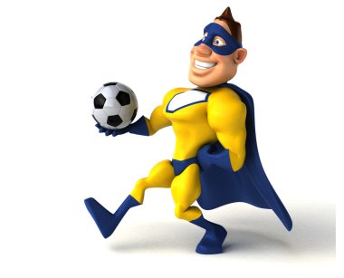  süper kahraman holding topu 