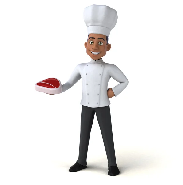 Chef holding meat — Stock Photo, Image