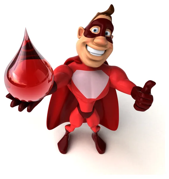 Superhero gospodarstwa krwi — Zdjęcie stockowe