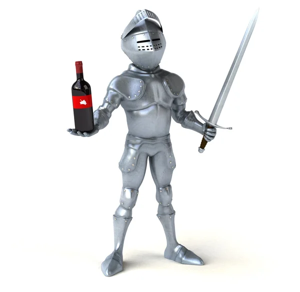 Şövalye holding şarap — Stok fotoğraf