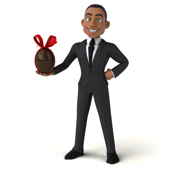 Businessman holding easter egg — Stock Photo, Image