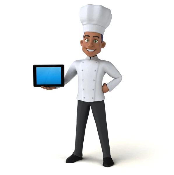 Chef holding tablet — Stock Photo, Image