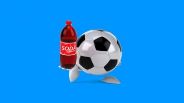 Futbol holding soda