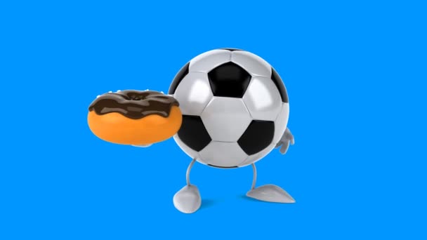 足球控股甜甜圈 — 图库视频影像