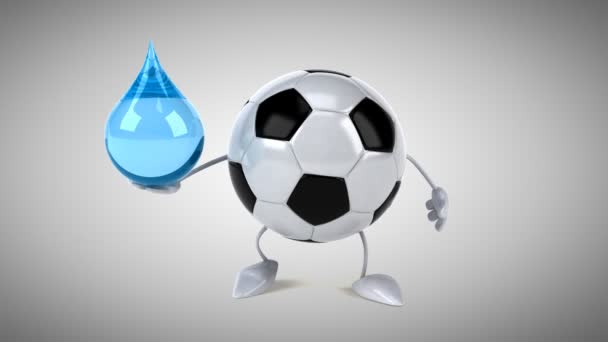 Bola con gota de agua — Vídeo de stock