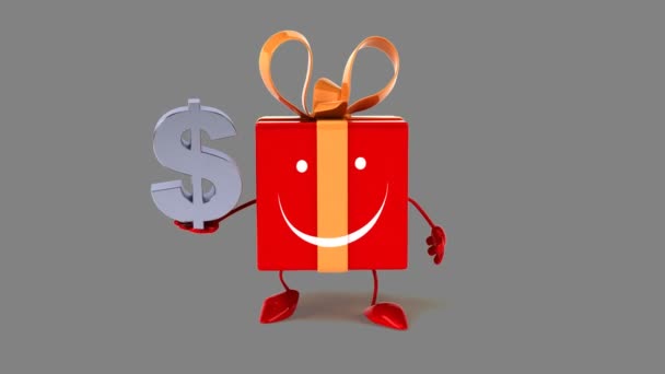 Regalo con simbolo dollaro — Video Stock