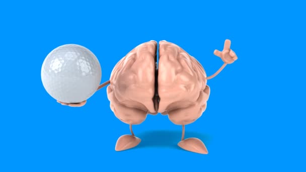 Mózg gospodarstwa piłkę — Wideo stockowe