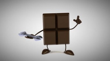  İngiliz anahtarı tutan Bar çikolata 