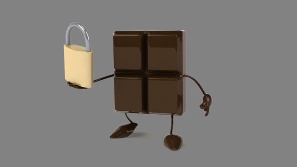 Bloqueio de retenção de chocolate — Vídeo de Stock