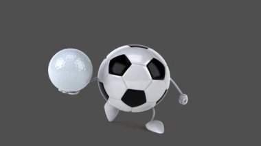 çizgi film topu golf topu ile