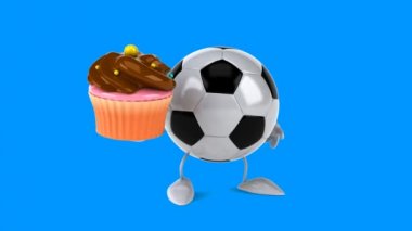 Futbol topu ile cupcake