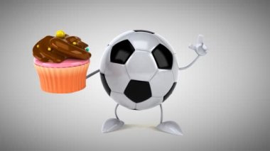 Futbol topu ile cupcake