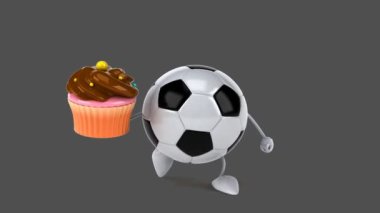 Futbol topu ile cupcake