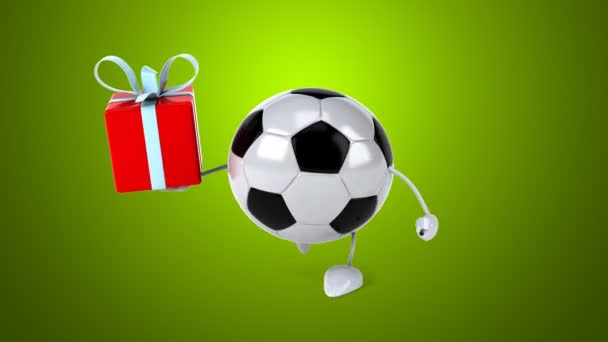 サッカー ボールのギフト — ストック動画
