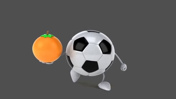 Piłka piłka nożna pomarańczowy — Wideo stockowe