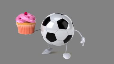 Futbol topu ile cupcake
