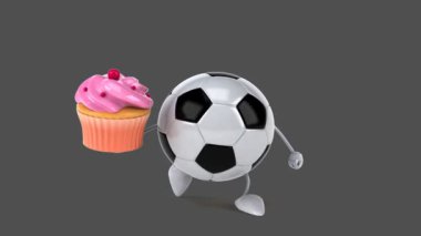 Futbol topu ile cupcake