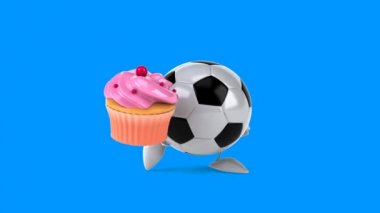 Futbol topu ile cupcake