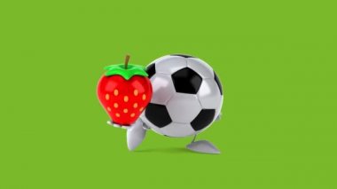 Çilek ile futbol topu 