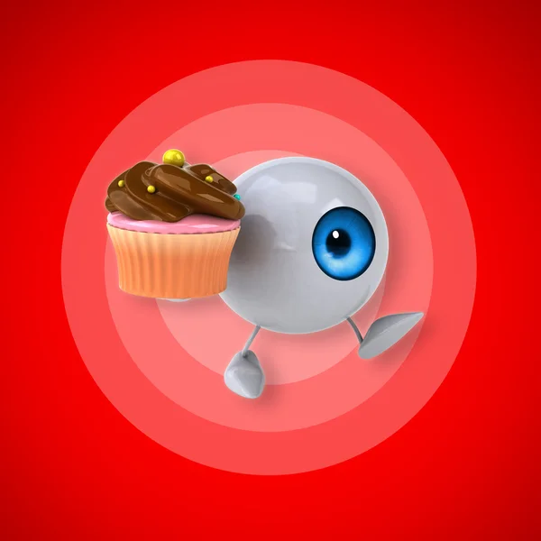 Cupcake Eye innehav — Stockfoto