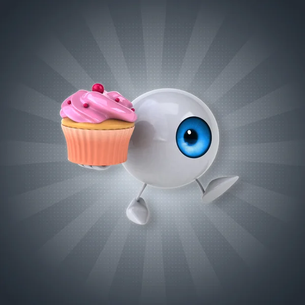 Cupcake Eye innehav — Stockfoto