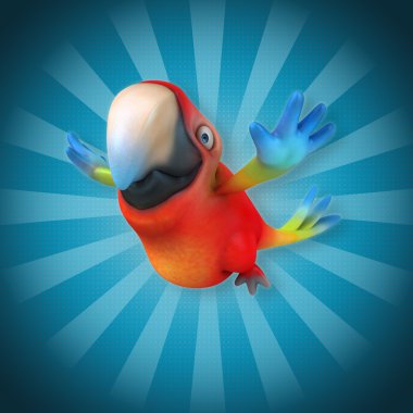 Uçan komik papağan 