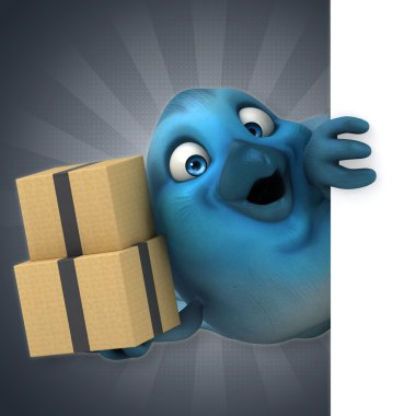 kuş holding kartı ve kutuları