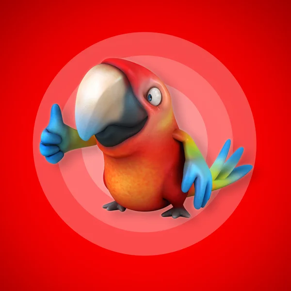 Papuga Wyświetlono kciuk w — Zdjęcie stockowe