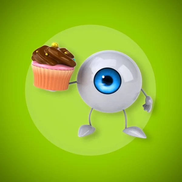 Oko gospodarstwa cupcake — Zdjęcie stockowe