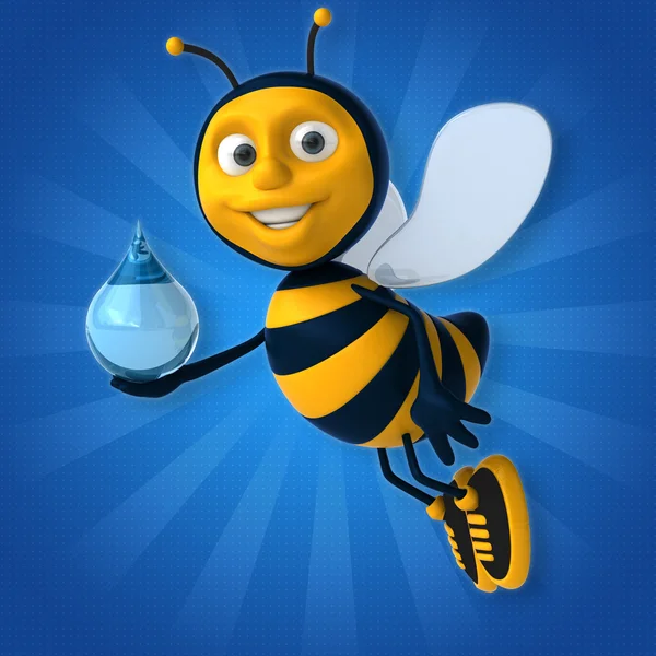 Pszczoła gospodarstwa drop — Zdjęcie stockowe