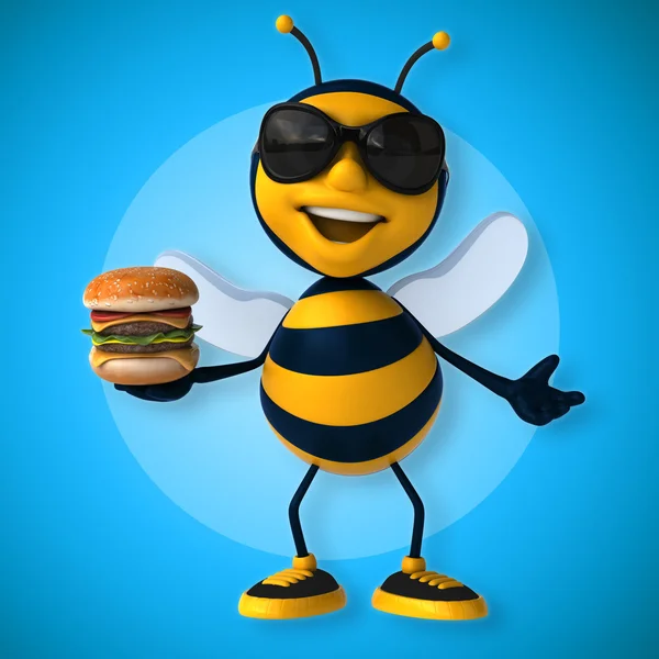 Hamburguesa de tenencia de abeja — Foto de Stock