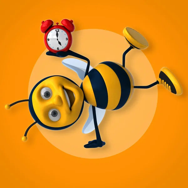 Bee innehav klocka — Stockfoto