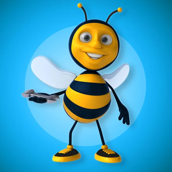 Bee holding wrench — Stock Photo, Image