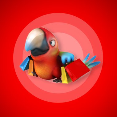  torba tutarak papağan