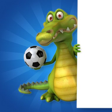 Timsah holding kartı ve topu