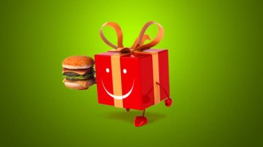  hamburger ile çizgi film hediye