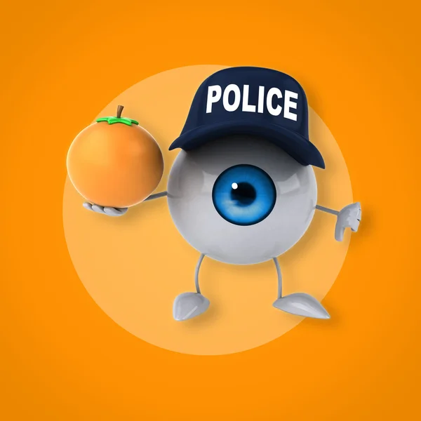 Occhio che tiene arancione — Foto Stock