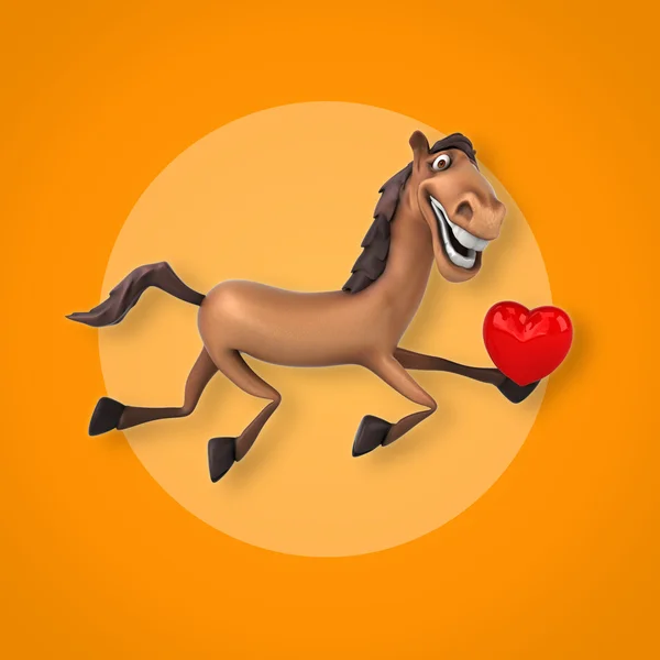 Koně hospodářství srdce — Stock fotografie