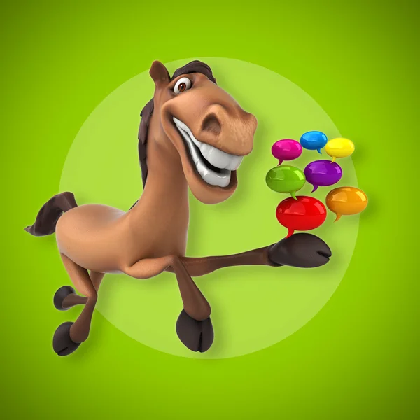 Horse holding bubbles — Stock Photo, Image