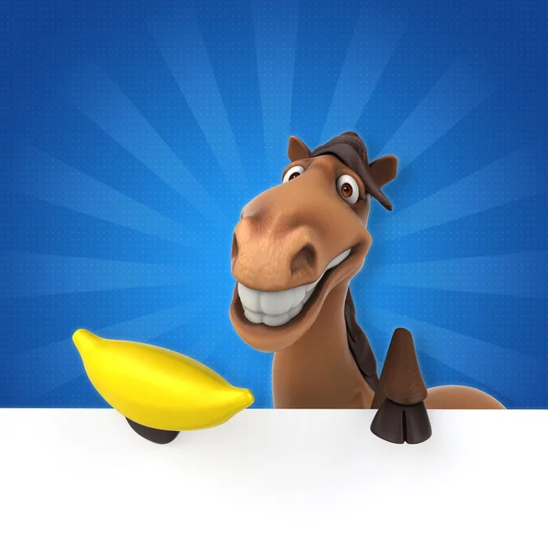 馬保有カードとバナナ — ストック写真