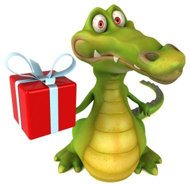  Timsah holding prsent 