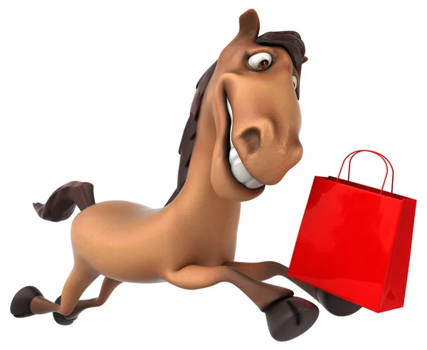 Häst innehav väska — Stockfoto