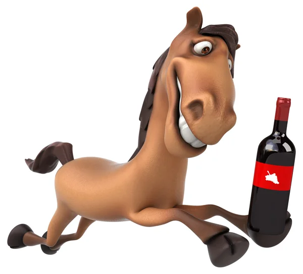 Caballo sosteniendo vino — Foto de Stock