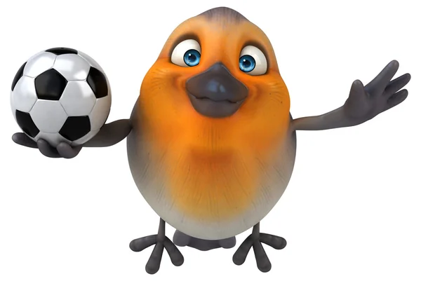 Lustiger Cartoon hält Ball — Stockfoto