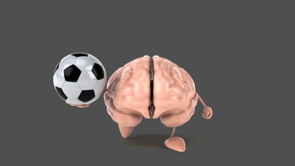 面白い脳保持ボール — ストック動画