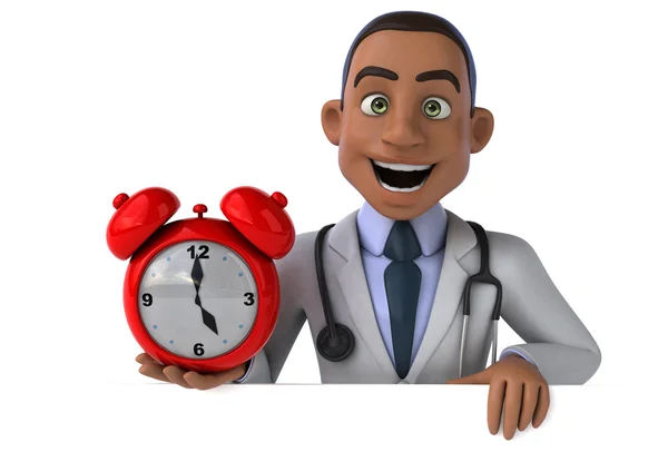 의사 보유 카드와 시계 — 스톡 사진