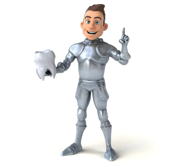 Knight holding tooth — Stock Photo, Image